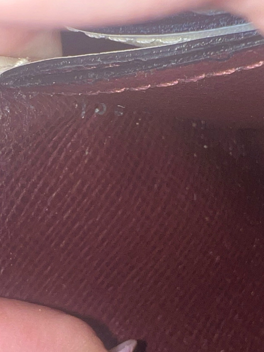 Louis Vuitton Two-Tone Wallet in Burgundy with Cream Trim - Picture 6 of 6
